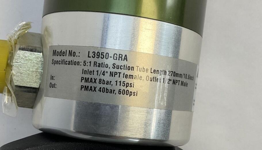 LEGACY L3950-GRA HIGH VOLUME OIL PUMP 5:1 RATIO 115psi 8bar 600psi 40bar