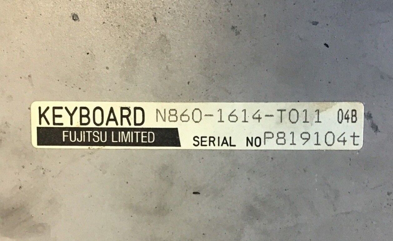 FUJITSU LIMITED N860-1614-T011 04B KEYBOARD