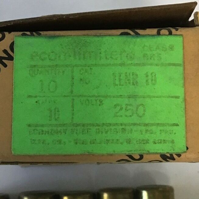 ECONOMY LENR 10 FUSE CLASS RK5 ECON-LIMITER 250VAC 10A ***LOTOF10***