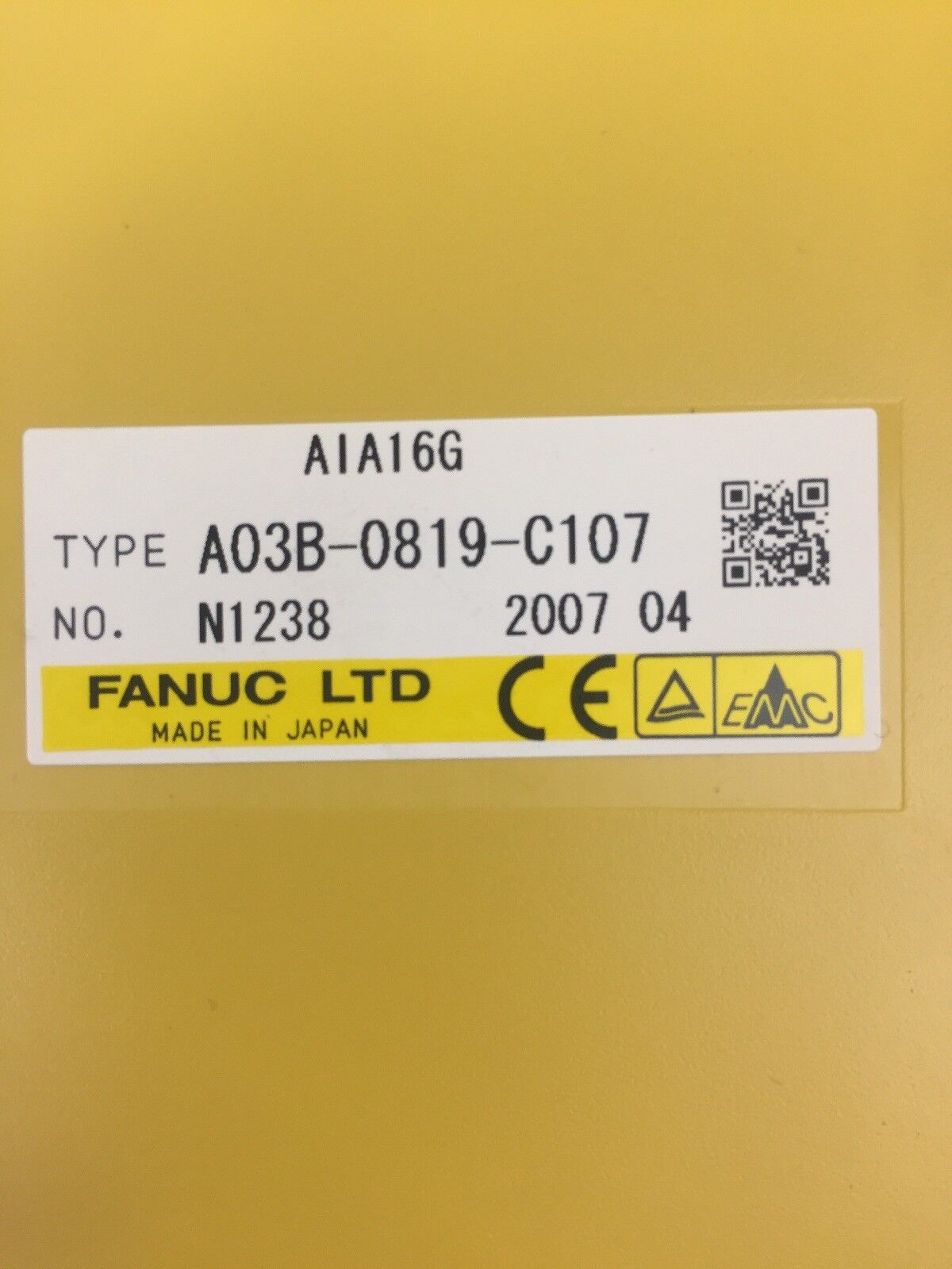 FANUC A03B-0819-C107 INPUT MODULE
