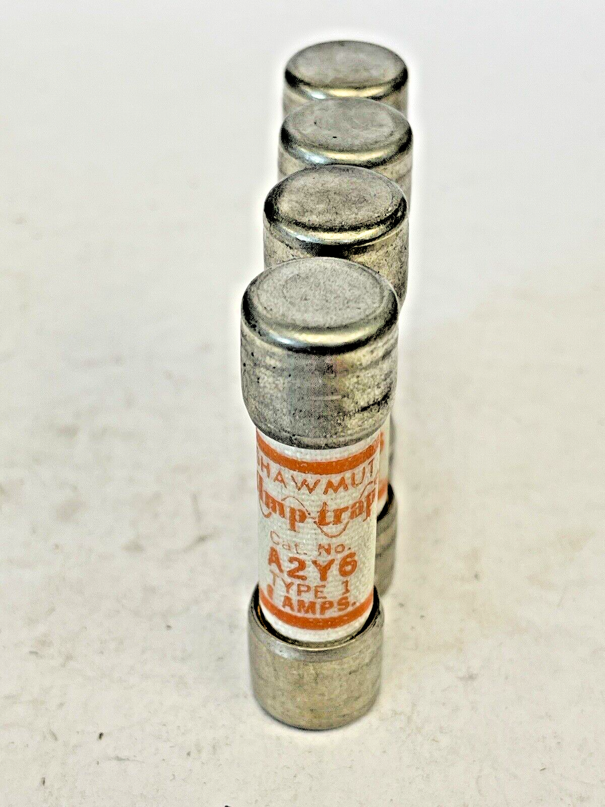 GOULD - *BOX OF 4* - A2Y6 - 6 AMP, 250 VAC, TYPE 1 - AMP TRAP FUSES