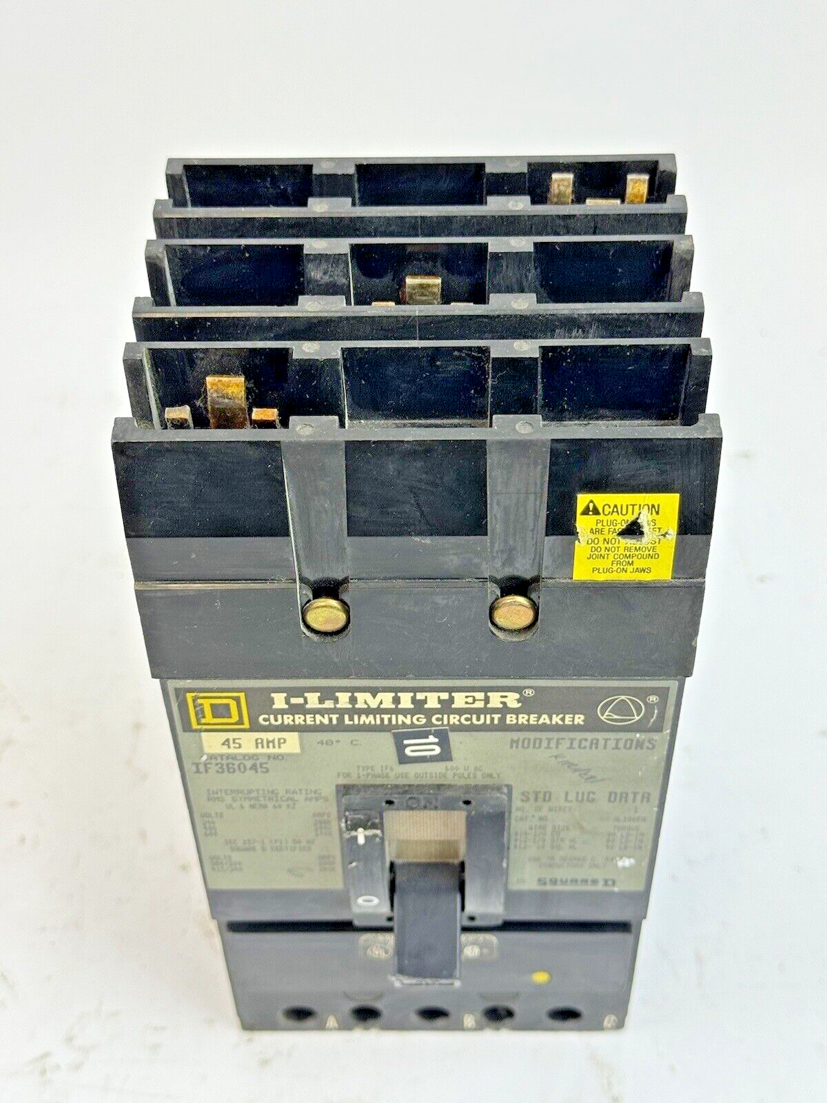 SQUARE D - IF36045 - I-LIMITER CIRCUIT BREAKER - 45 AMP, 3 POLE, 600 VAC
