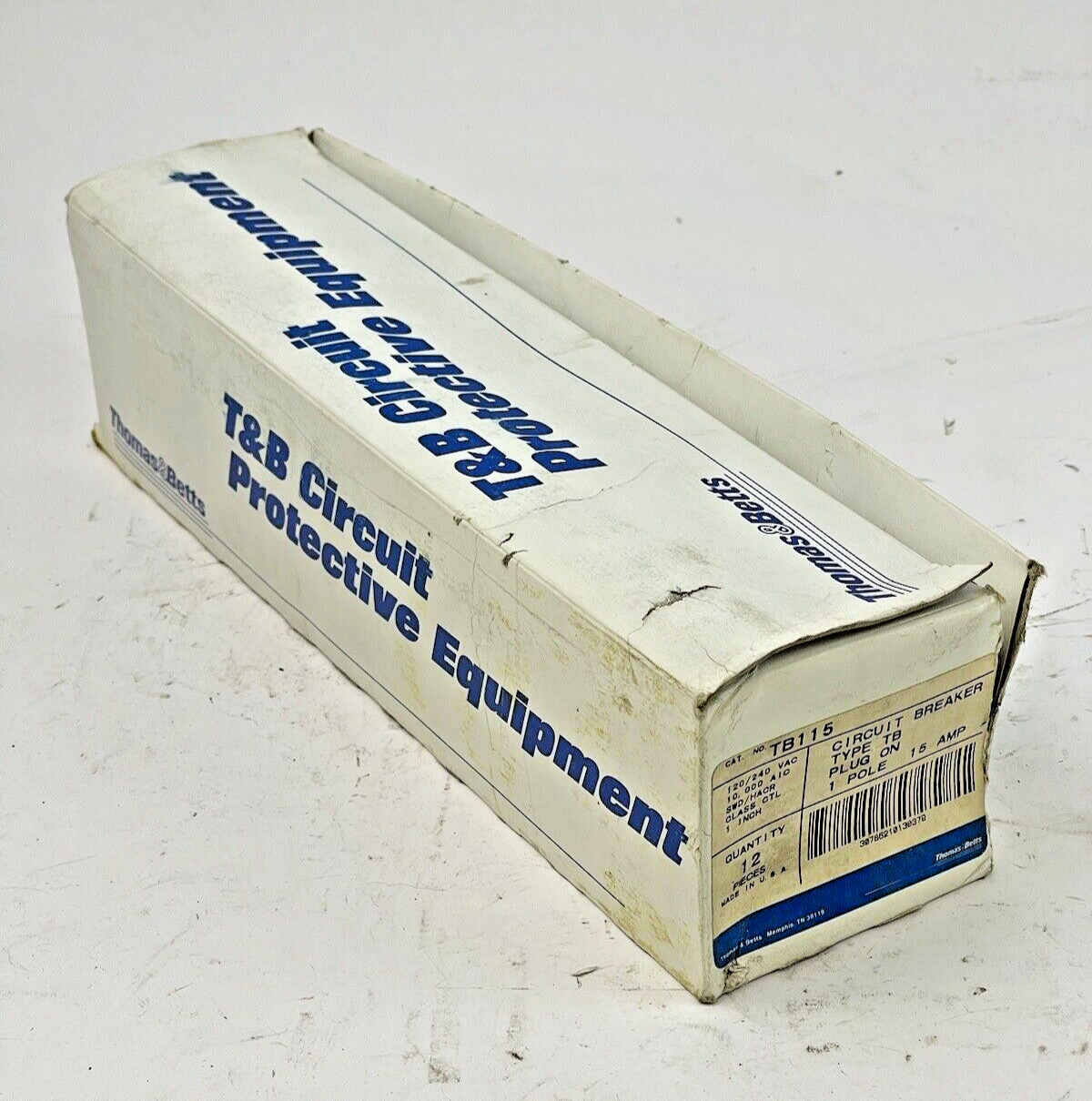 T&B THOMAS&BETTS *BOX OF 12* - TB115 - CIRCUIT BREAKERS - 15A/1POLE/240VAC - NEW