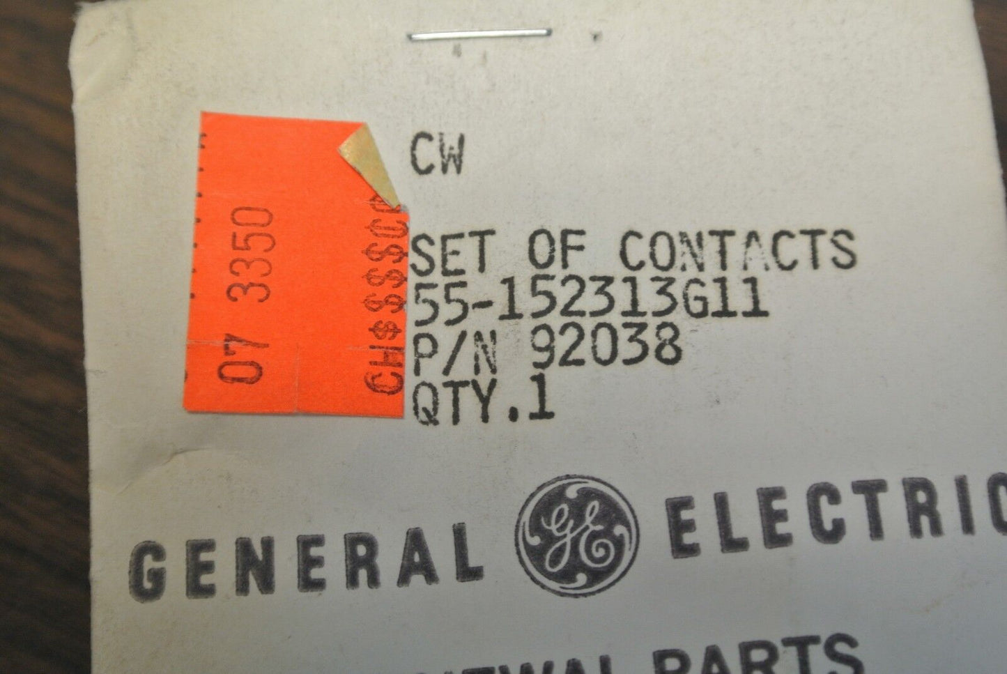 GENERAL ELECTRIC 55-152313G11 CONTACTS SET / NEW SURPLUS / 92038 / 55152313G11