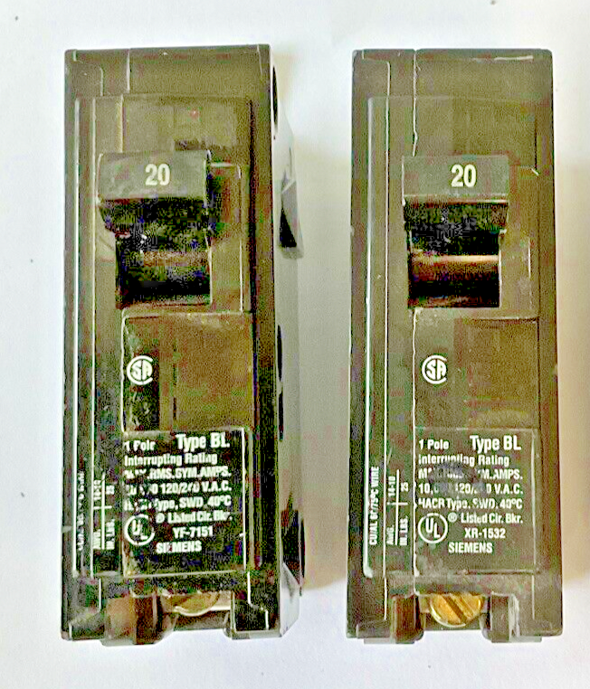 SIEMENS B120(2X) AND B115(1X) CIRCUIT BREAKER TYPE BL 120/240VAC***LOTOF2***