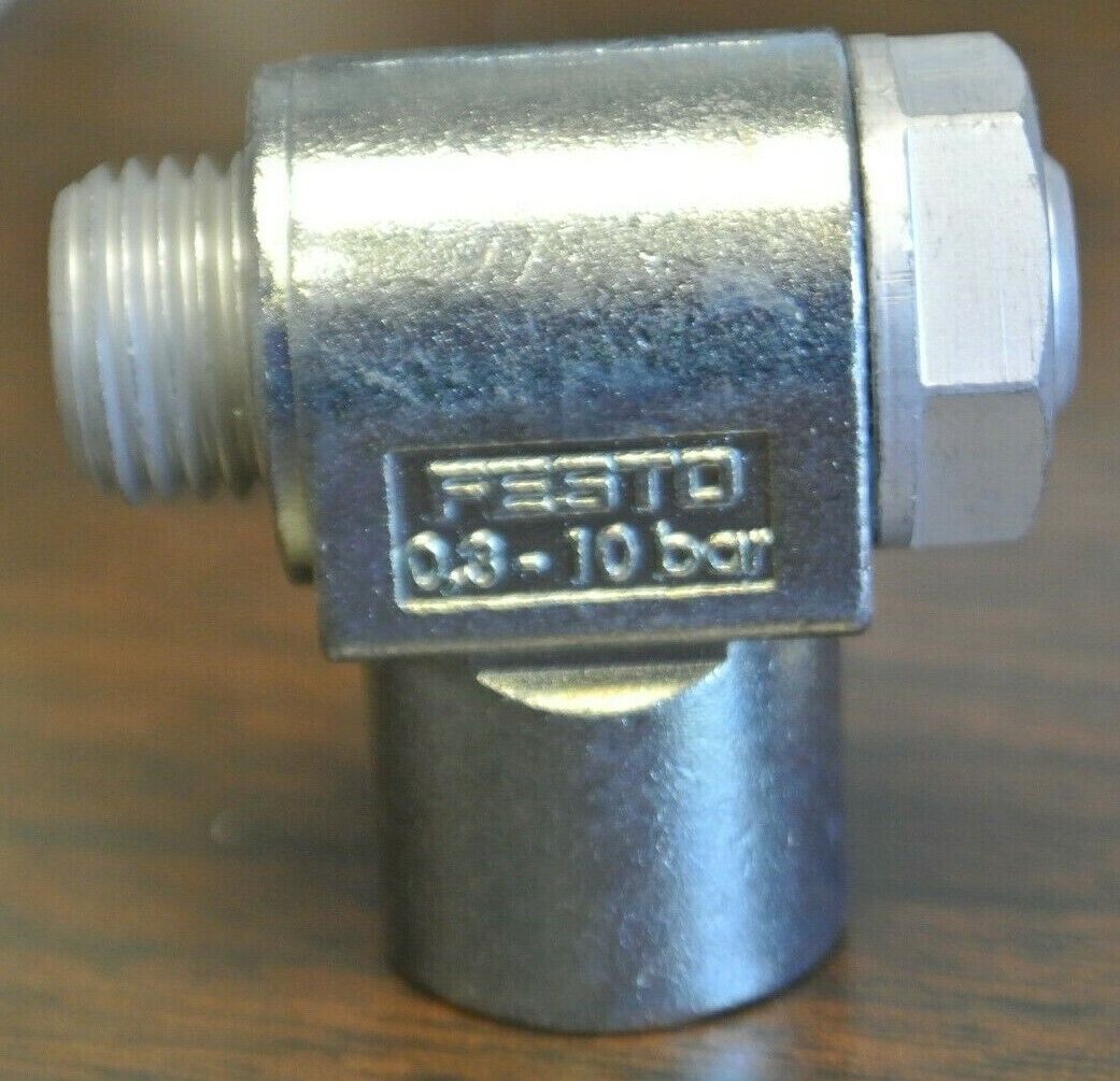 FESTO / GRLZ-1/4-B ONE-WAY FLOW CONTROL VALVE / 1/4" NPT / / NEW SURPLUS