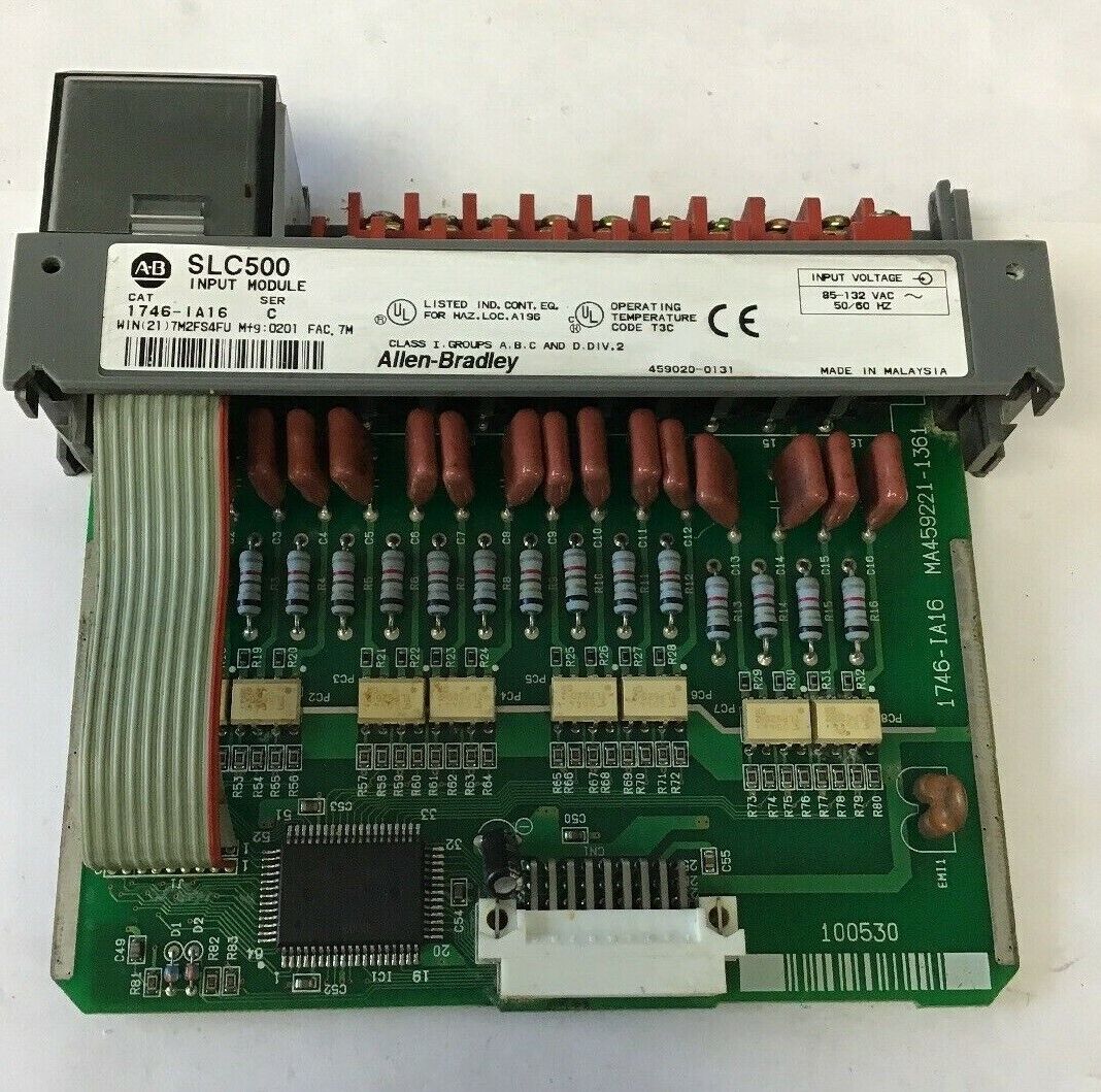 ALLEN BRADLEY SLC500 1746-IA16 INPUT MODULE SER.C 132VAC 50/60HZ***LOTOF2***