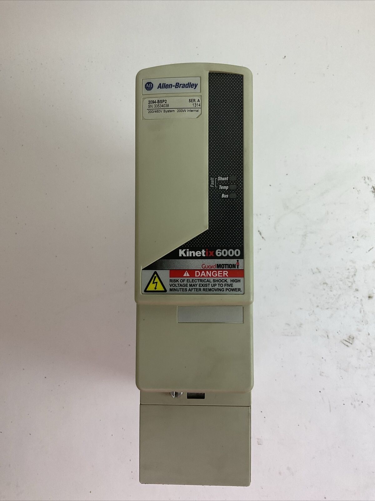 ALLEN BRADLEY 2094-BSP2 SERIES A MINIMUM DRIVE FIRMWARE V1.068 SHUNT MODULE