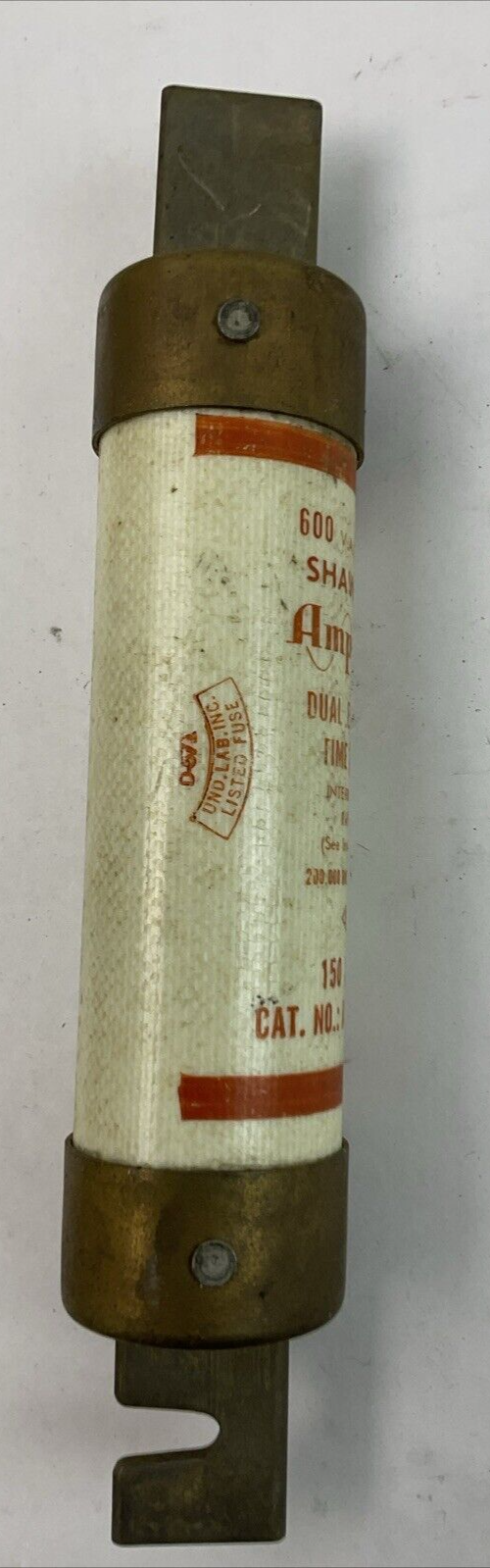 SHAWMUT AMP-TRAP ATS-DE 150R DUAL-ELEMENT TIME DELAY FUSE 600VAC 150AMP