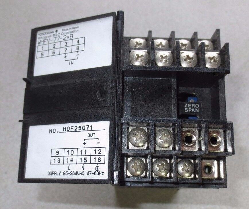 YOKOGAWA JUXTA WHFV / WHFV-77-2*B HOF29071 / H0F29071 SIGNAL CONDITIONER? 10VDC