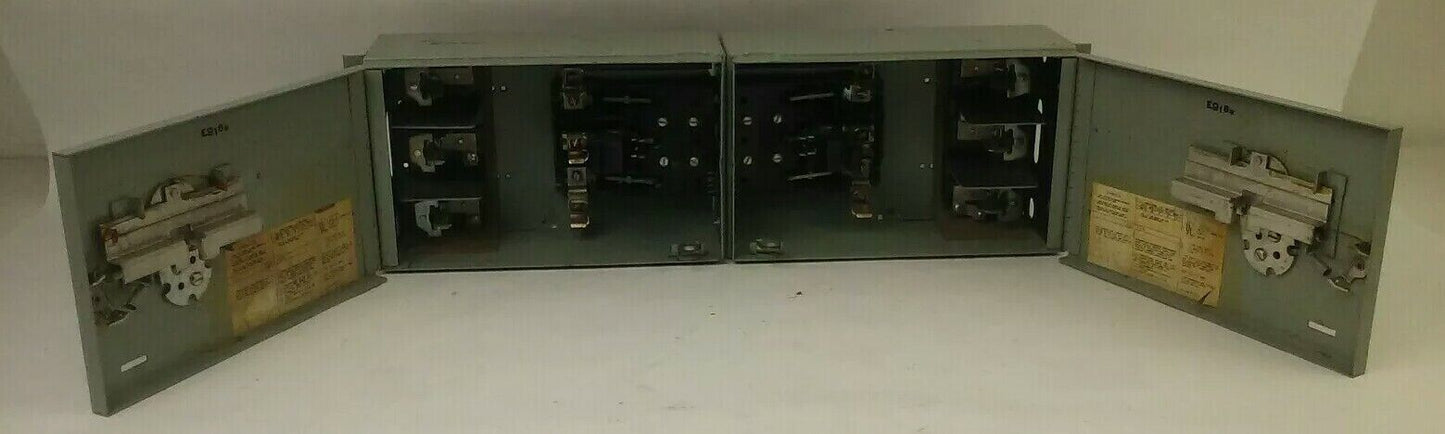 GE TYPE QMR QMR361L QMR361R TWIN FUSIBLE INTERRUPTER SWITCH 30A 600V W/HARDWARE