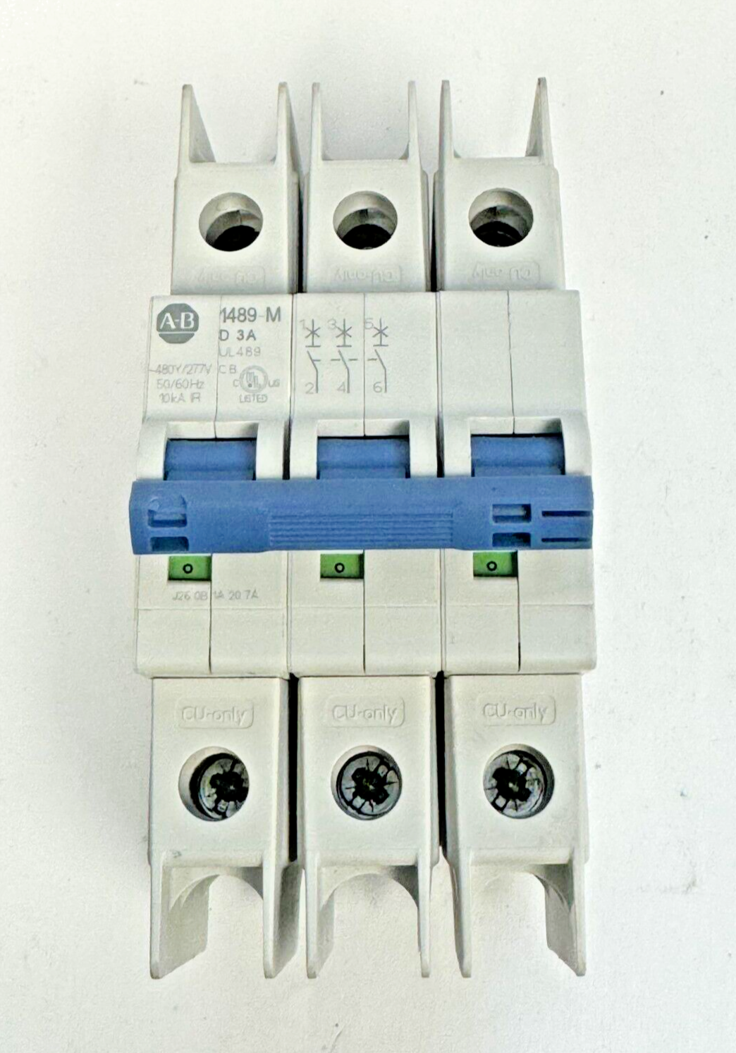 ALLEN-BRADLEY - 1489-M3D030 SER. D - CIRCUIT BREAKER - 3 P, 3 A, 277 V