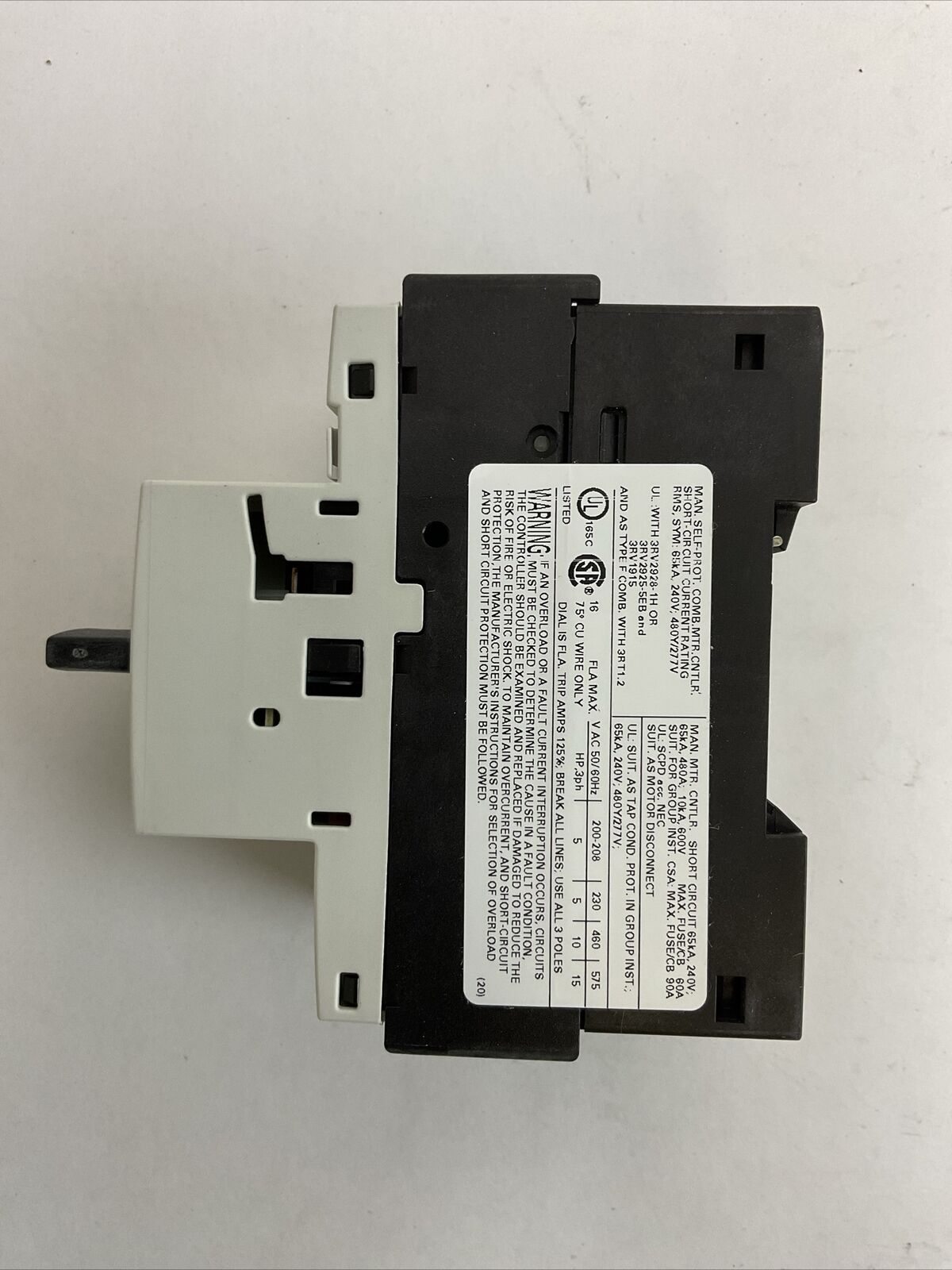 SIEMENS 3RV2021-4AA10 CIRCUIT BREAKER 11-16A