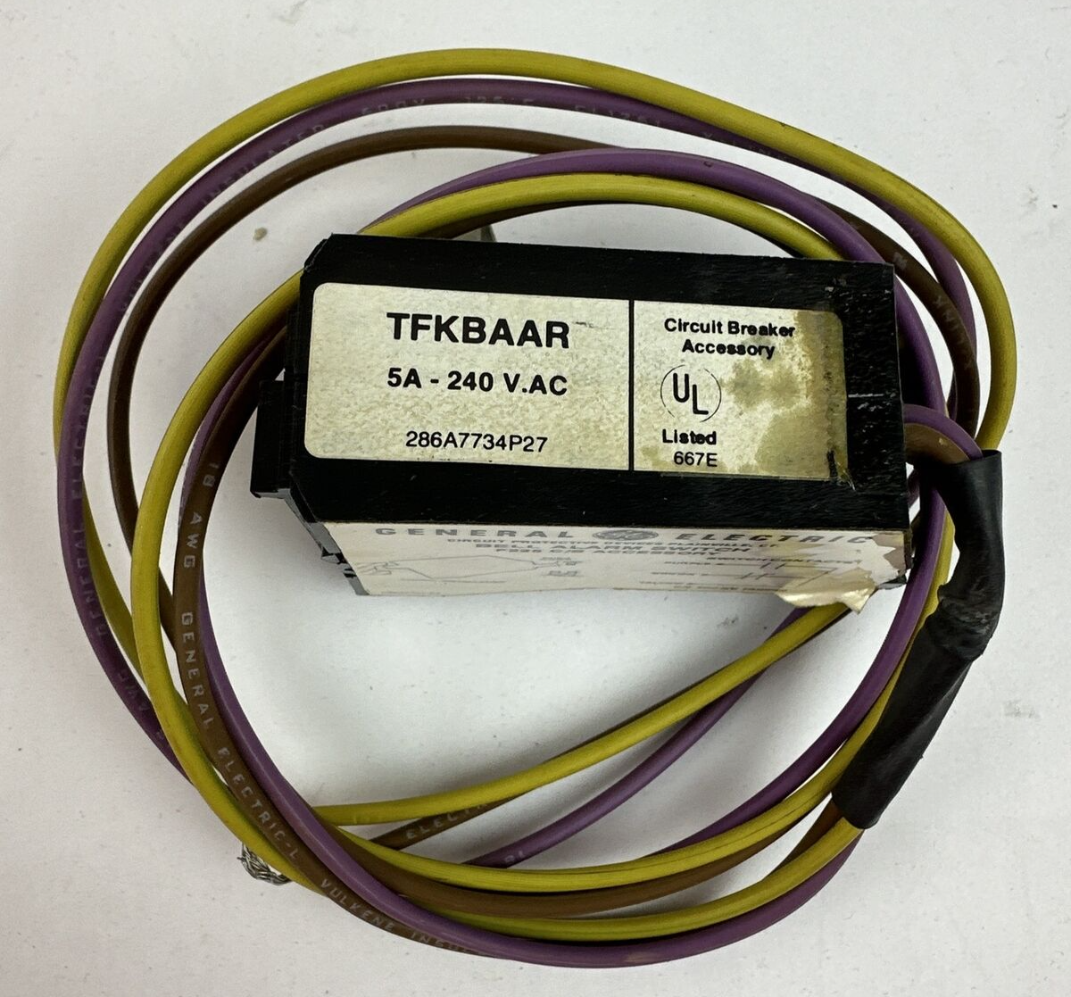 GE TFKBAAR BELL ALARM SWITCH F225 C/B ACCESSORY 5A 240VAC