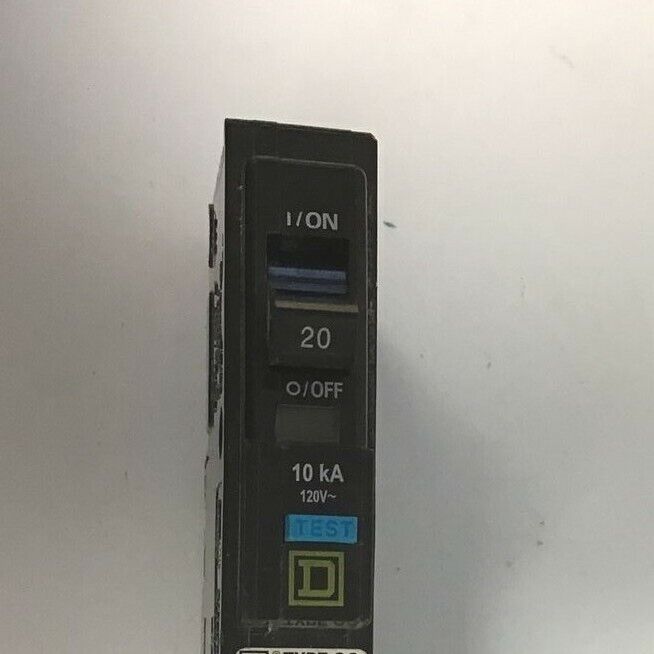 SQUARE D QO120AFI CIRCUIT BREAKER 20A 120VAC 1POLE