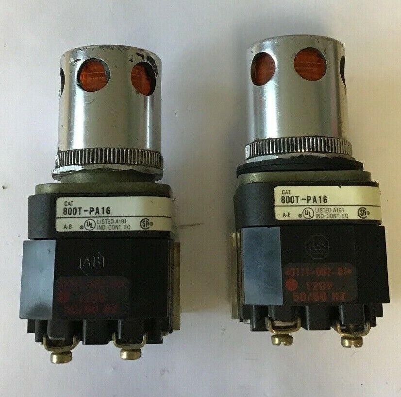 ALLEN BRADLEY 800T-PA16 AMBER PUSH BUTTON SER.T 120V 50/60HZ **(LOTOF2)**