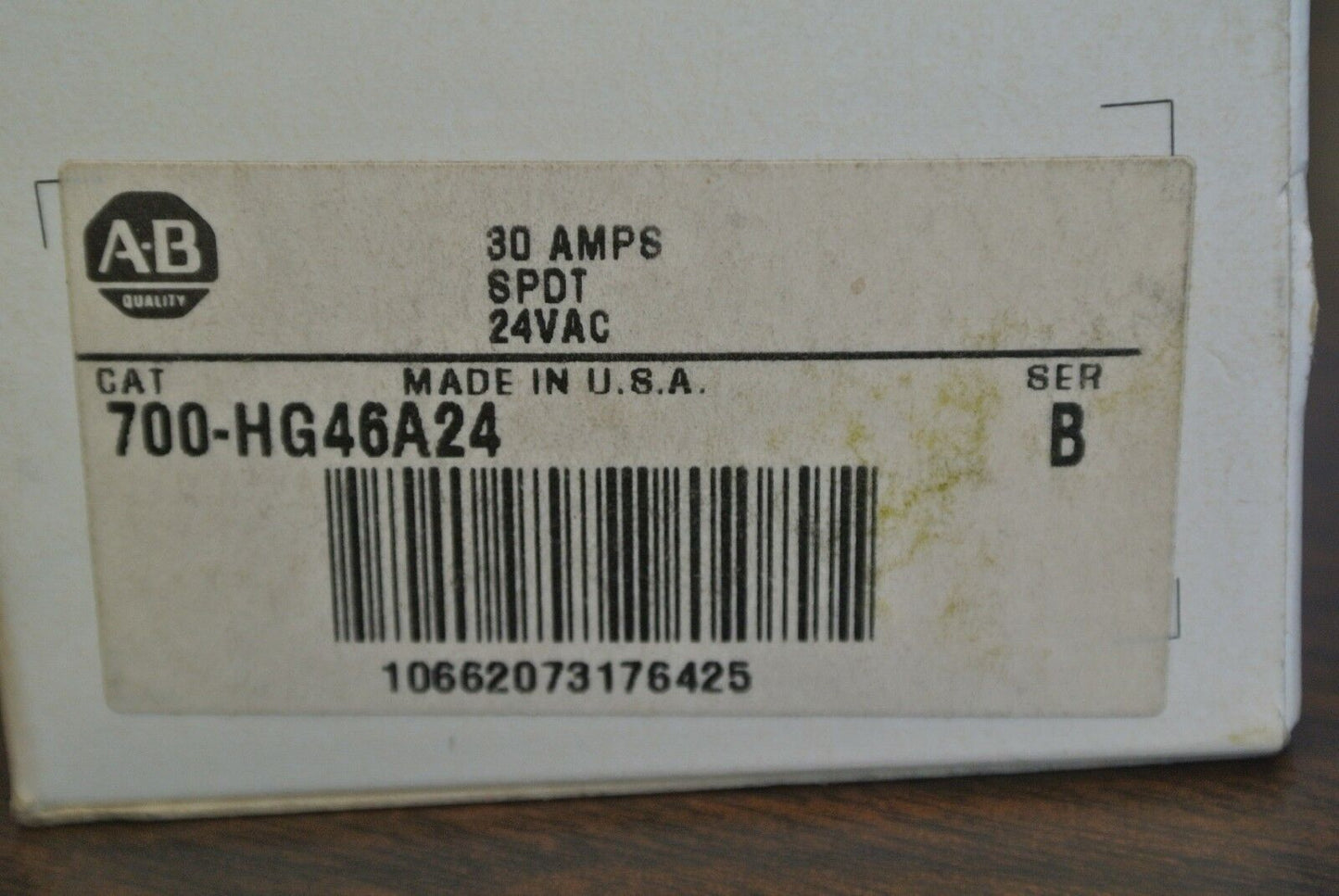 ALLEN-BRADLEY 700-HG26A24 CONTROL RELAY / SPDT / 30A / 24VAC / NEW SURPLUS