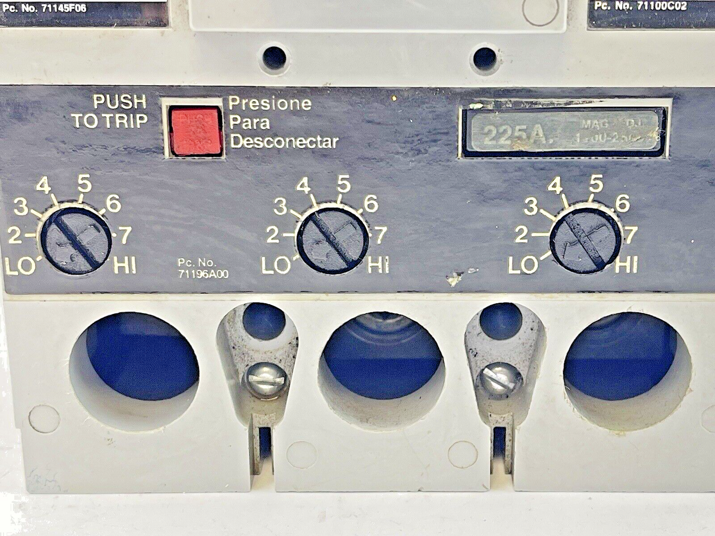 SIEMENS - HFD63F250 SER. A - 250A SENTRON SERIES CIRCUIT BREAKER WITH 225A TRIP