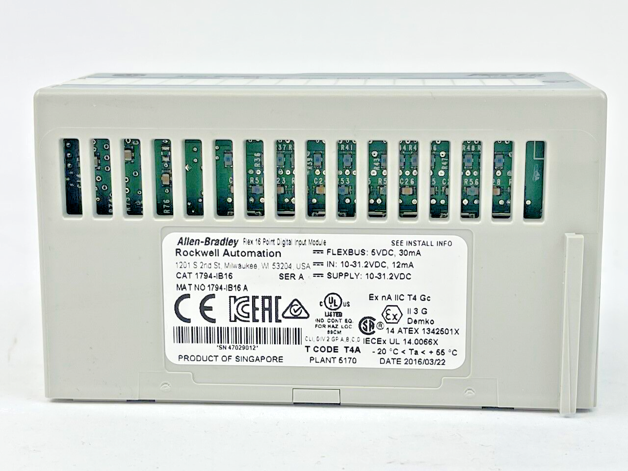 ALLEN BRADLEY - 1794-IB16 - VDC SINK INPUT MODULE - SERIES A - FLEX I/O