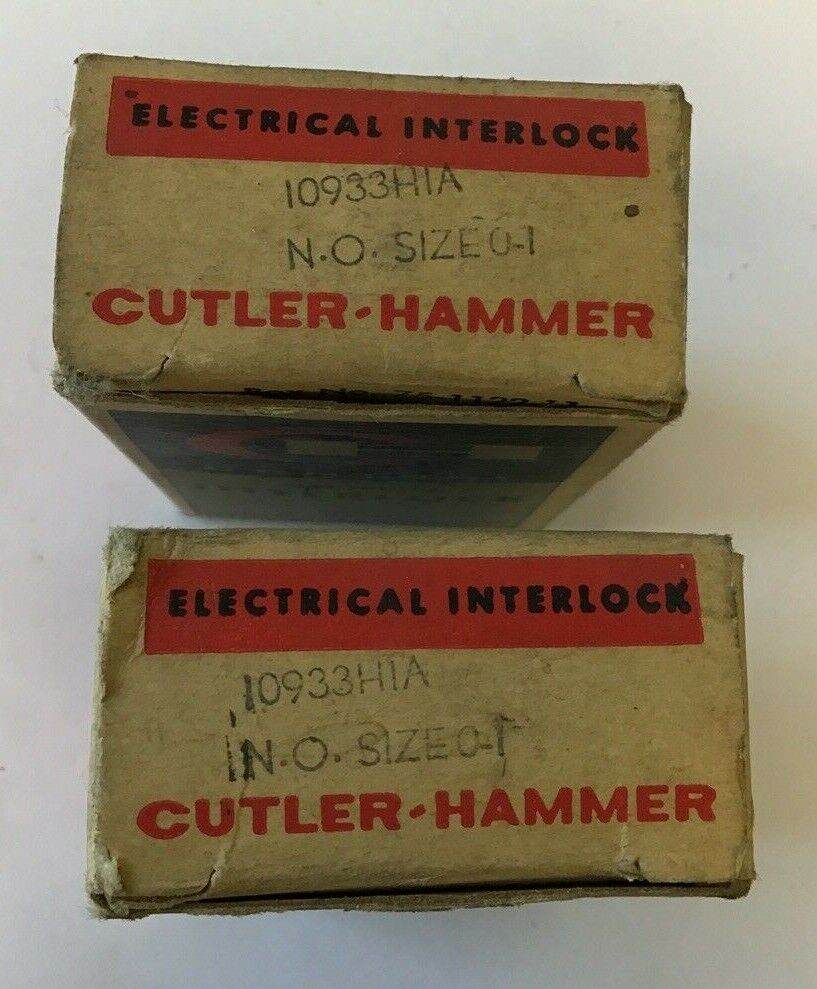 CUTLER HAMMER 10933H1A AUXILIARY CONTACT N.O. SIZE0-1***LOTOF2***