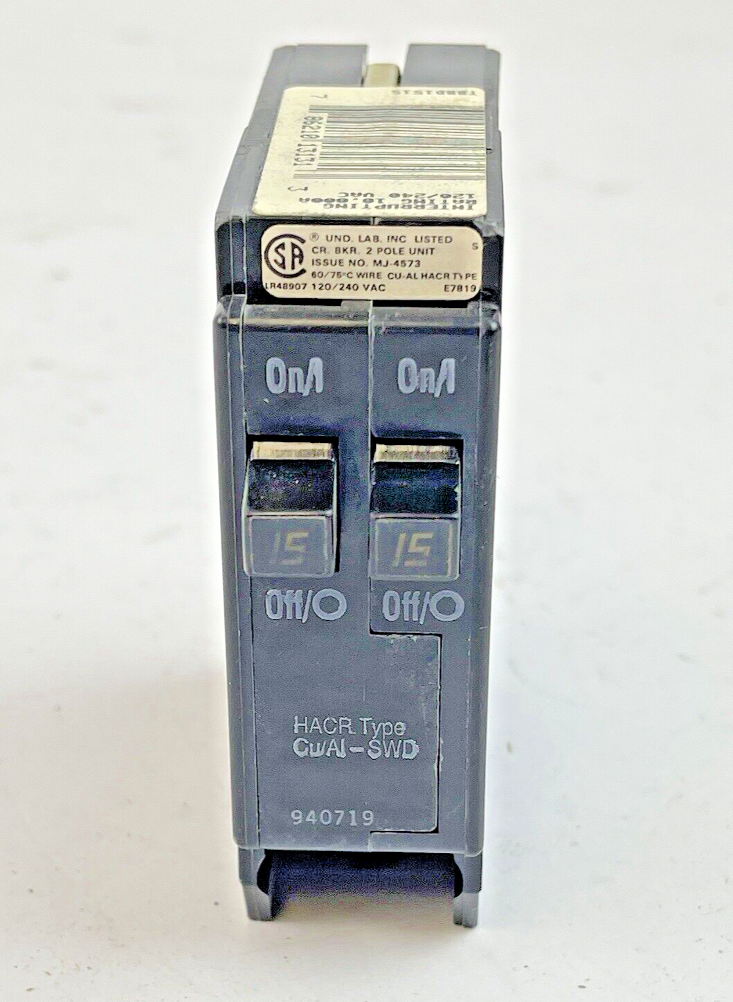THOMAS & BETTS / T&B *BOX OF 12* - TBBD1515 - TANDEM TWIN CIRCUIT BREAKERS - NEW