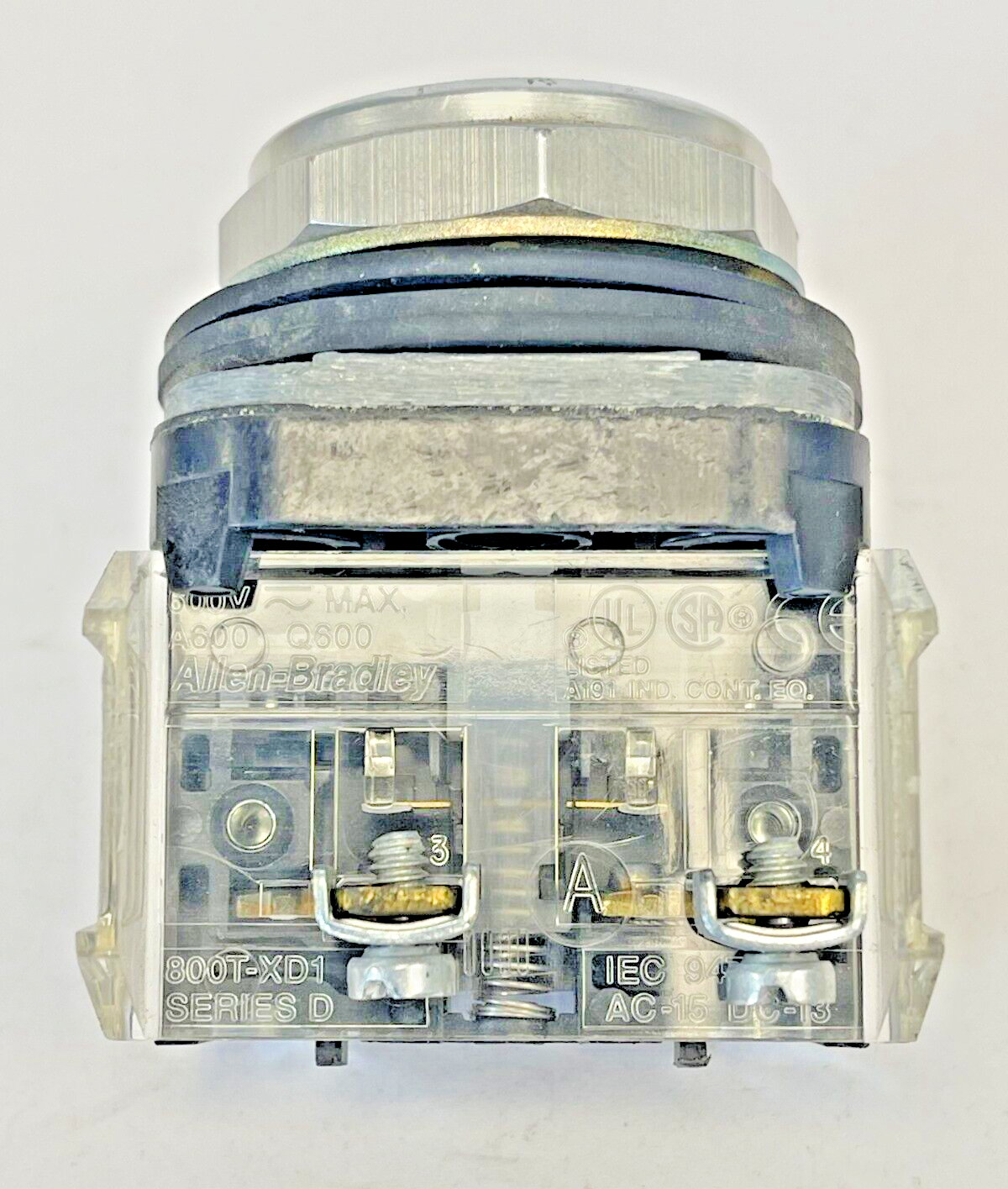ALLEN BRADLEY - 800T-XD1 SER D - MOMENTARY PUSH BUTTON - GREEN