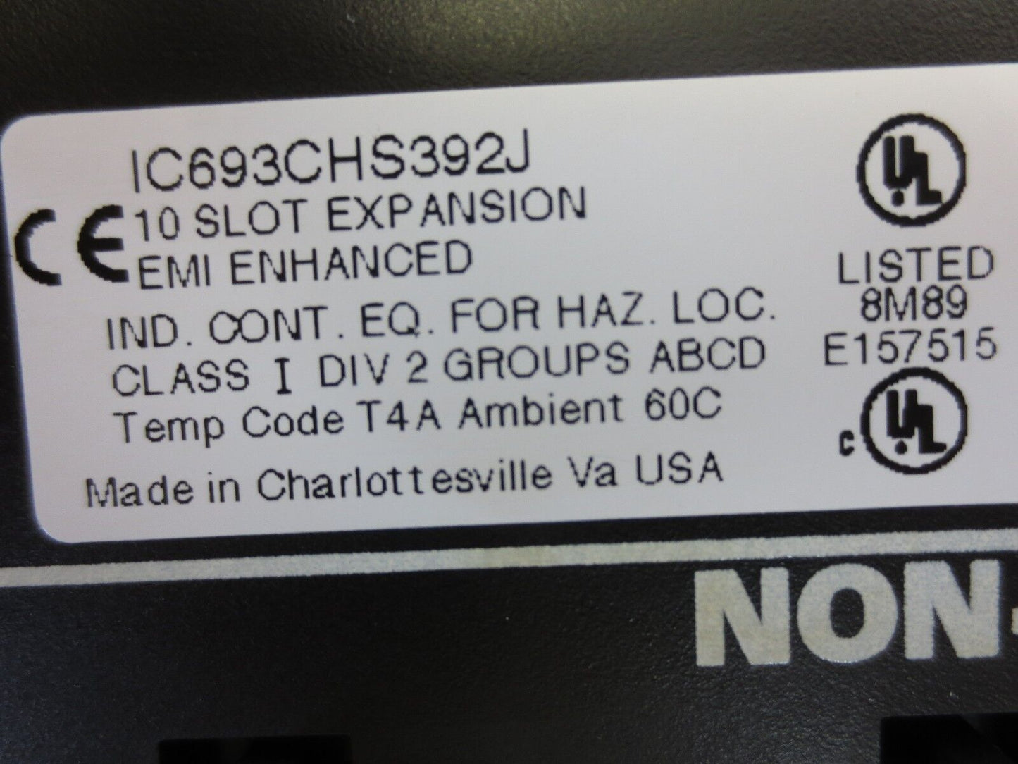 GE FANUC IC693CHS392J - BASE 10-SLOT EXPANSION - EMI ENHANCED