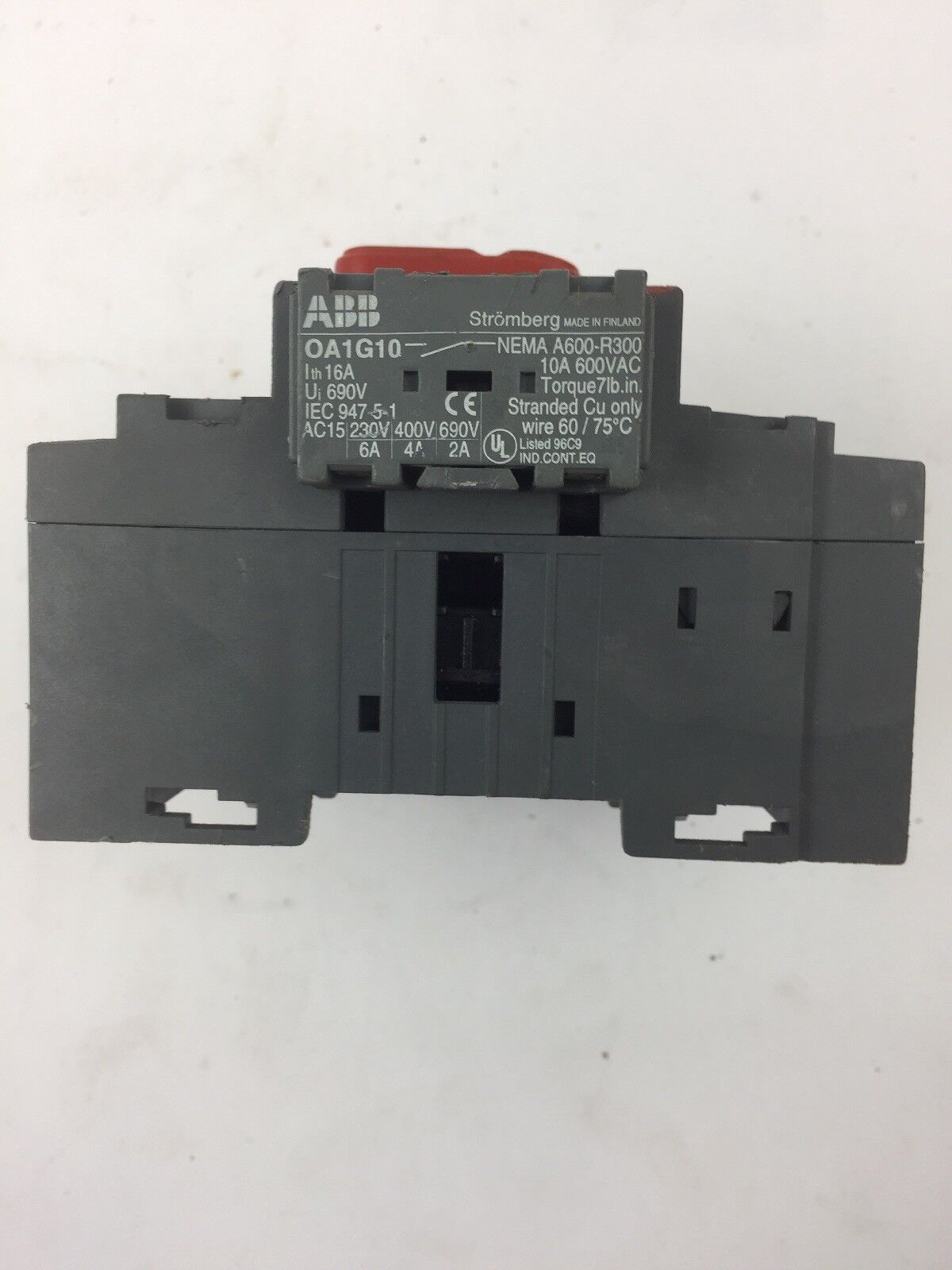 ABB OT125E3 GENERAL PURPOSE SWITCH 600 VAC 100 A W/2 OA1G01 AUXILIARY CONTACTS