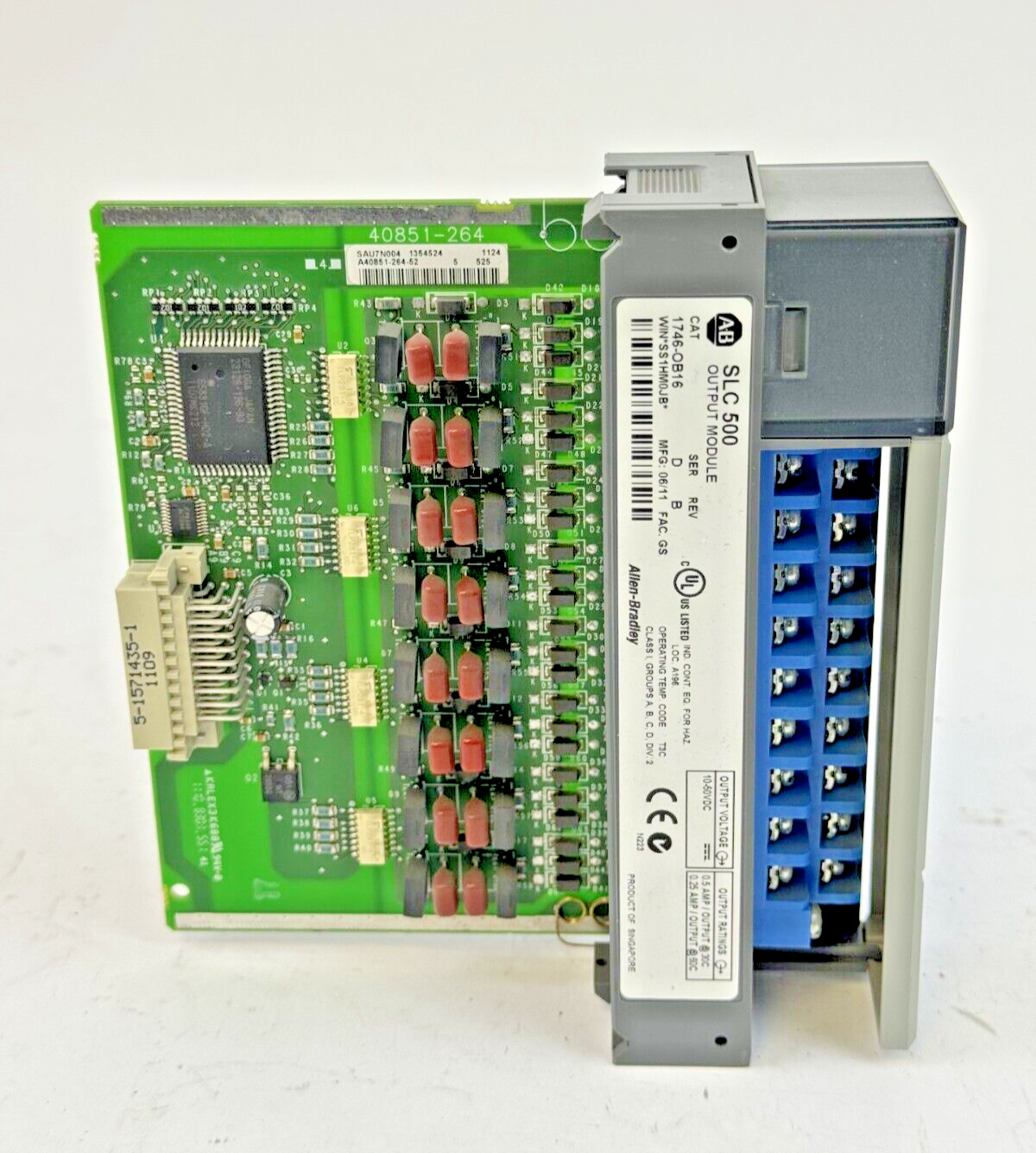 ALLEN-BRADLEY - 1746-OB16 SER. D REV. B - SLC 500 OUTPUT MODULE