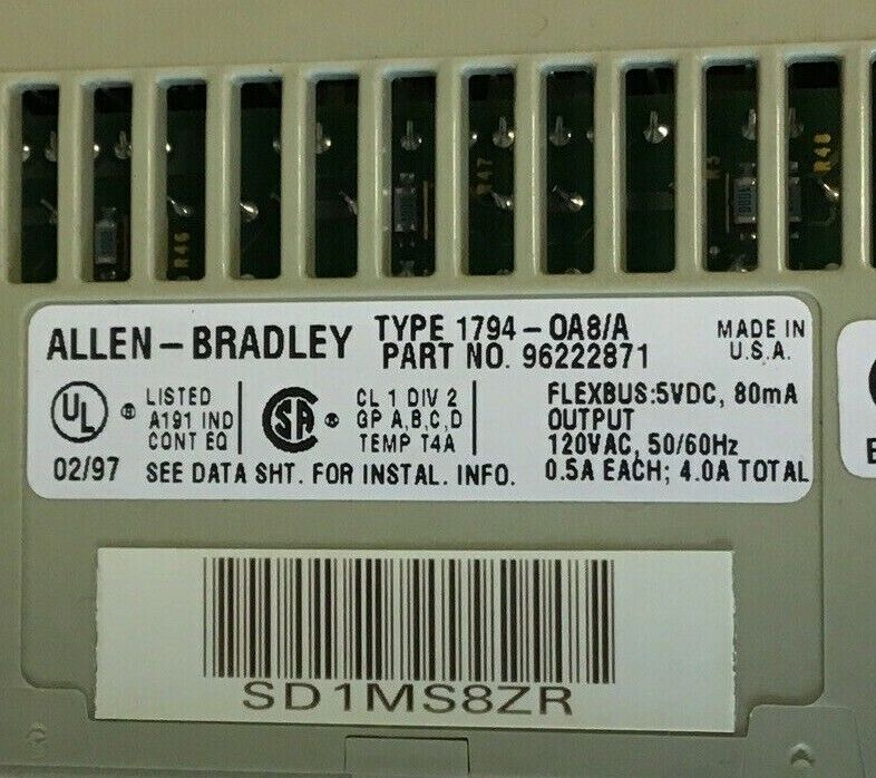 ALLEN BRADLEY 1794-OA8/A MODULE W/ 1794-TBNF/A TERMINAL BLOCK