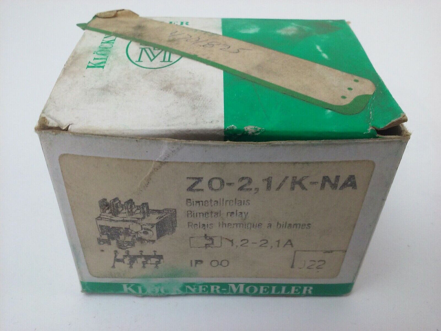 KLOCKNER MOELLER Z0-2,1/K-NA OVERLOAD RELAY 600V 6A 3PH 2WIRE Z021KNA