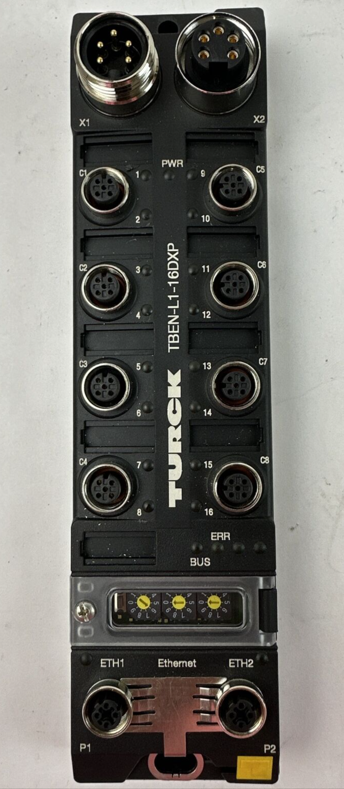 TURCK TBEN-L1-16DXP ETHERNET I/O MODULE POWER SUPPLY 18...30VDC F/W VER V3.1.2.0