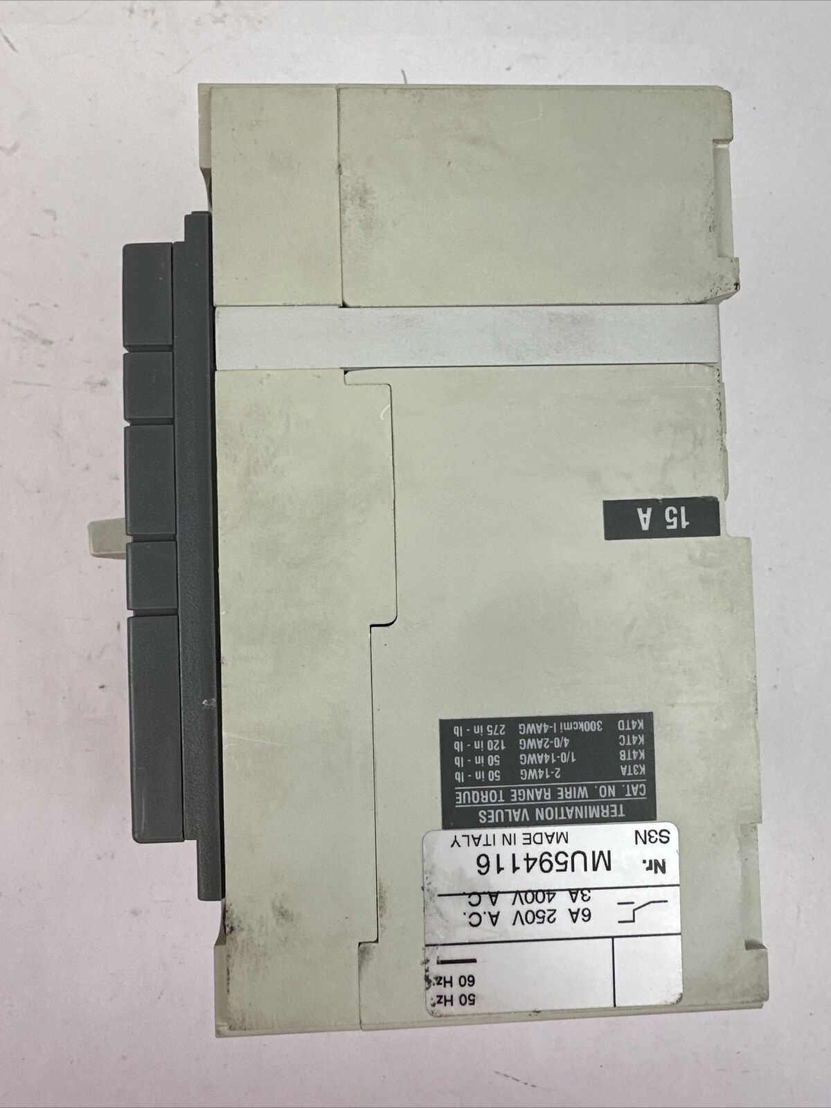 ABB S3N SACE S3 15A CIRCUIT BREAKER 600VAC 3 POLE