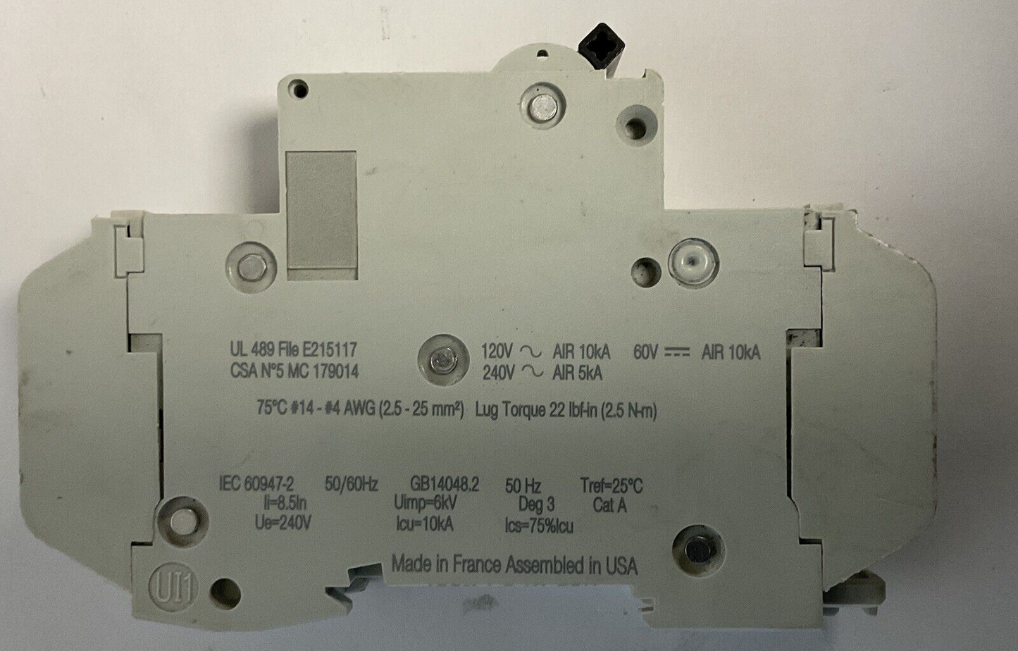 SCHNEIDER ELECTRIC C60 5A MULTI 9 CIRCUIT BREAKER 240VAC/60VDC***LOTOF3***
