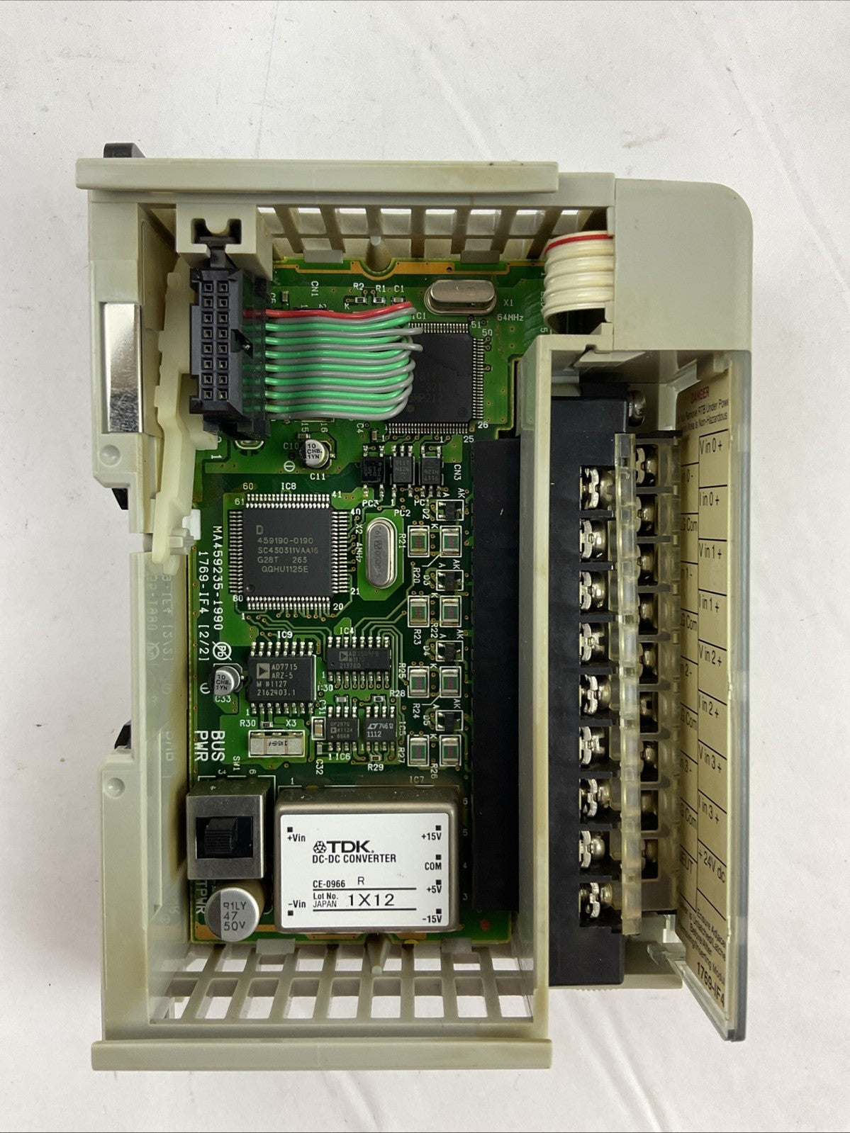 ALLEN BRADLEY 1769-IF4 SER B F/W REV 2.1 DIR/VER 95320736/02 4CH ANALOG INPUT