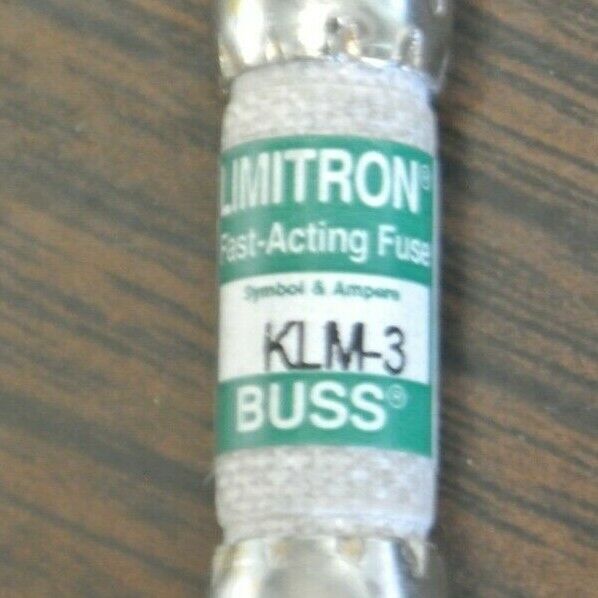 BOX of 10 / BUSS KLM-3 FAST-ACTING MIDGET FUSE / 3A / 500V / NEW SURPLUS / KLM3