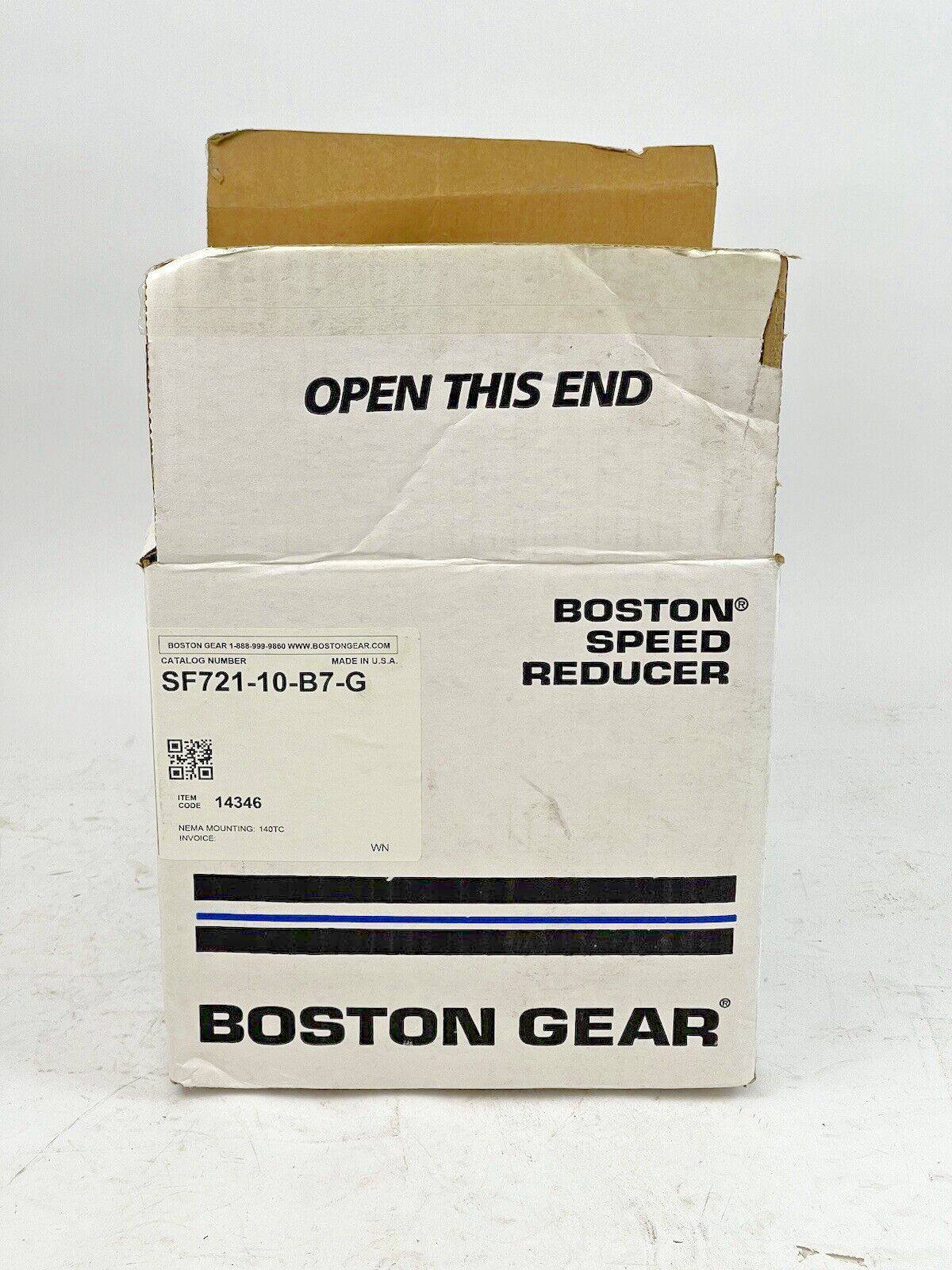 BOSTON GEAR - SF721-10-B7-G - WORM GEAR SPEED REDUCER- 700 SERIES - 14346 - 10:1