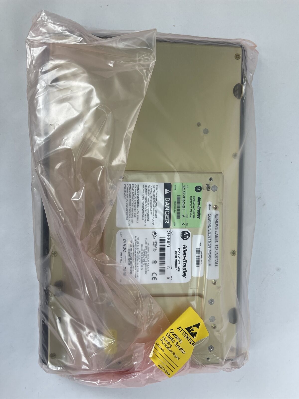 ALLEN BRADLEY 2711P-B10C4D1 10.4" ASSEMBLED TERMINAL SER A REV C PANELVIEW 1000