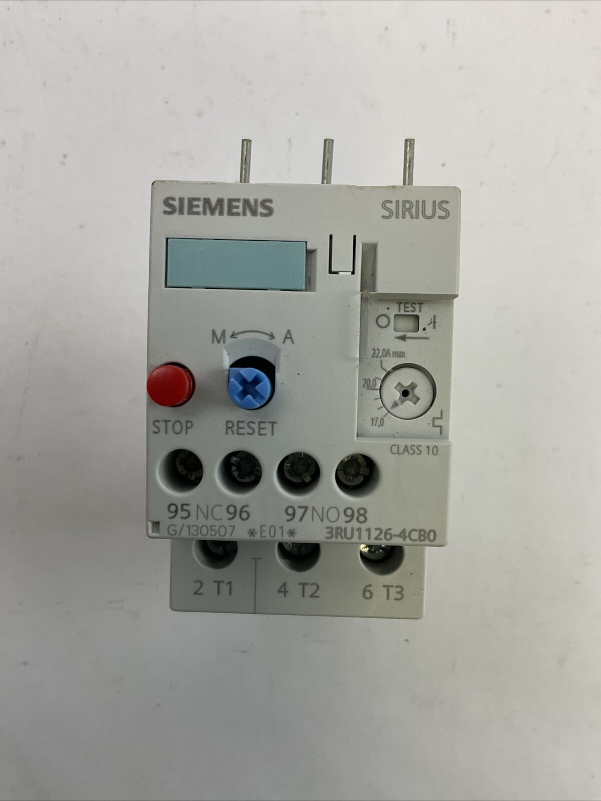 SIEMENS 3RU1126-4CB0 OVERLOAD RELAY 600VAC 60A