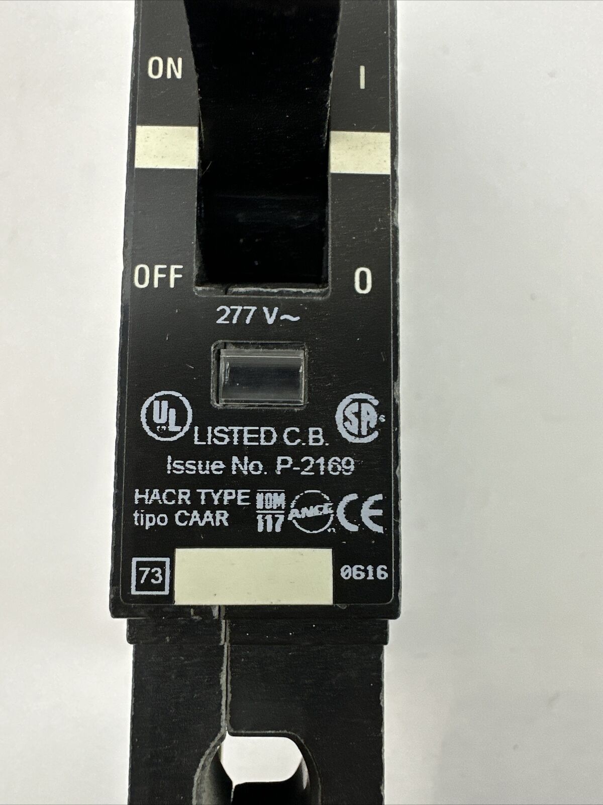 SQUARE D EGB14020 CIRCUIT BREAKER 277VAC 20AMP 1POLE HACR TYPE
