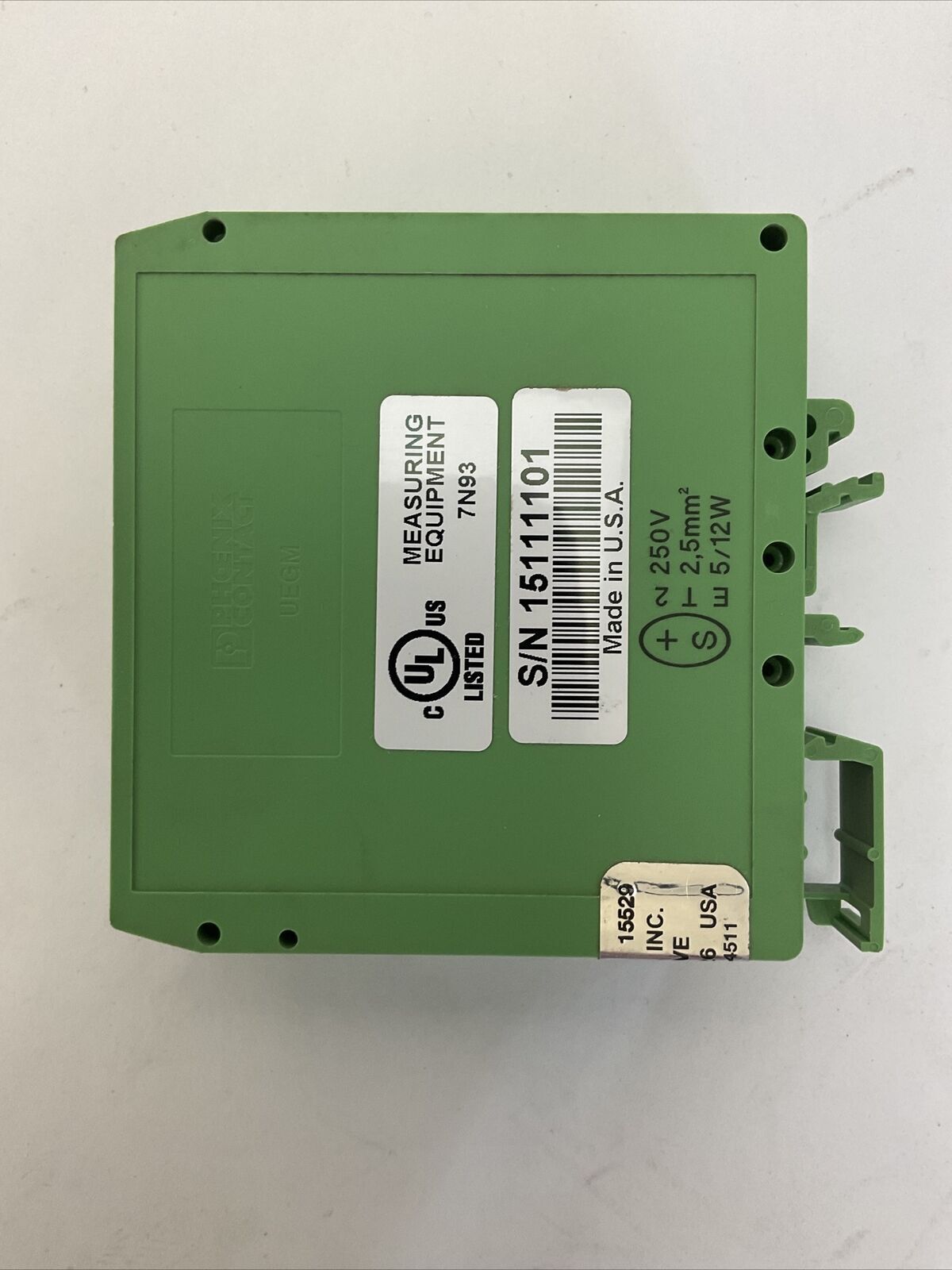 PHOENIX CONTACTS MCT5-005E CURRENT TRANSDUCER OUTPUT 0-Aac INPUT=4-20mAdc OUTPUT