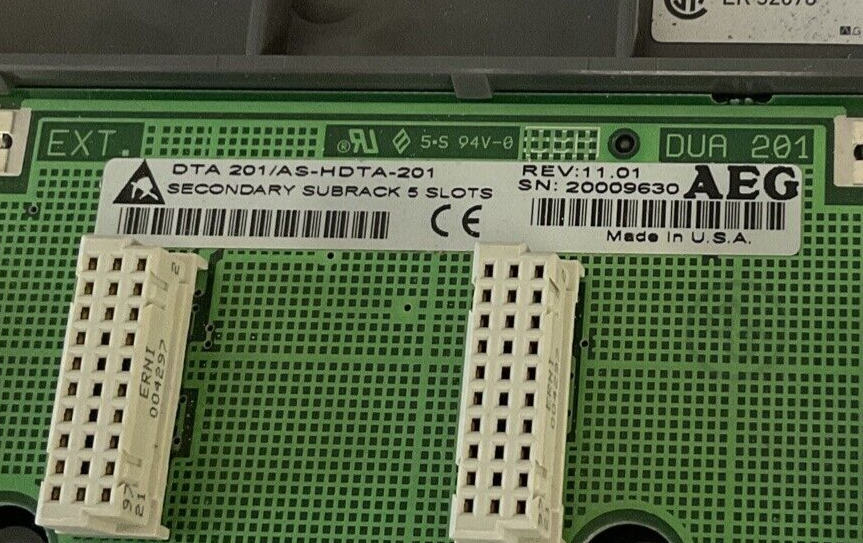 SCHNEIDER AUTOMATION DTA 201/AS-HDTA-201 SECONDARY SUBRACK 5 SLOT REV11.01