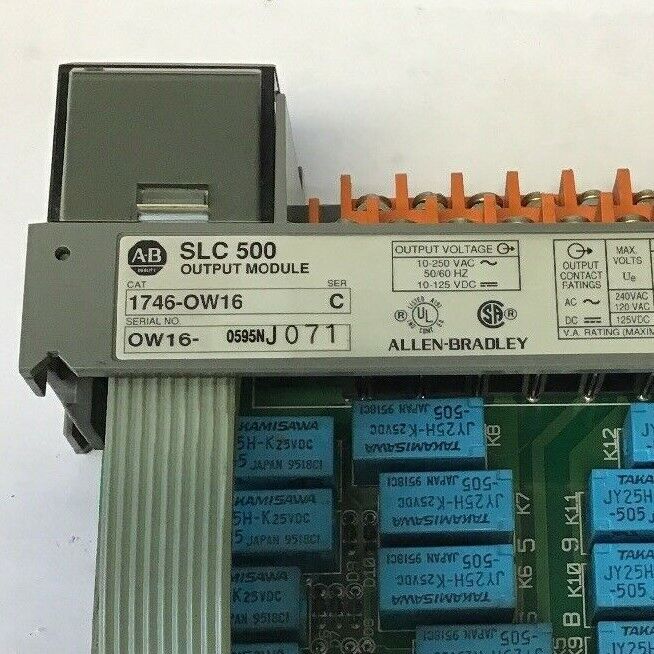 ALLEN BRADLEY SLC500 1746-OW16 OUTPUT MODULE SER.C 265VAC/125VDC***LOTOF3***
