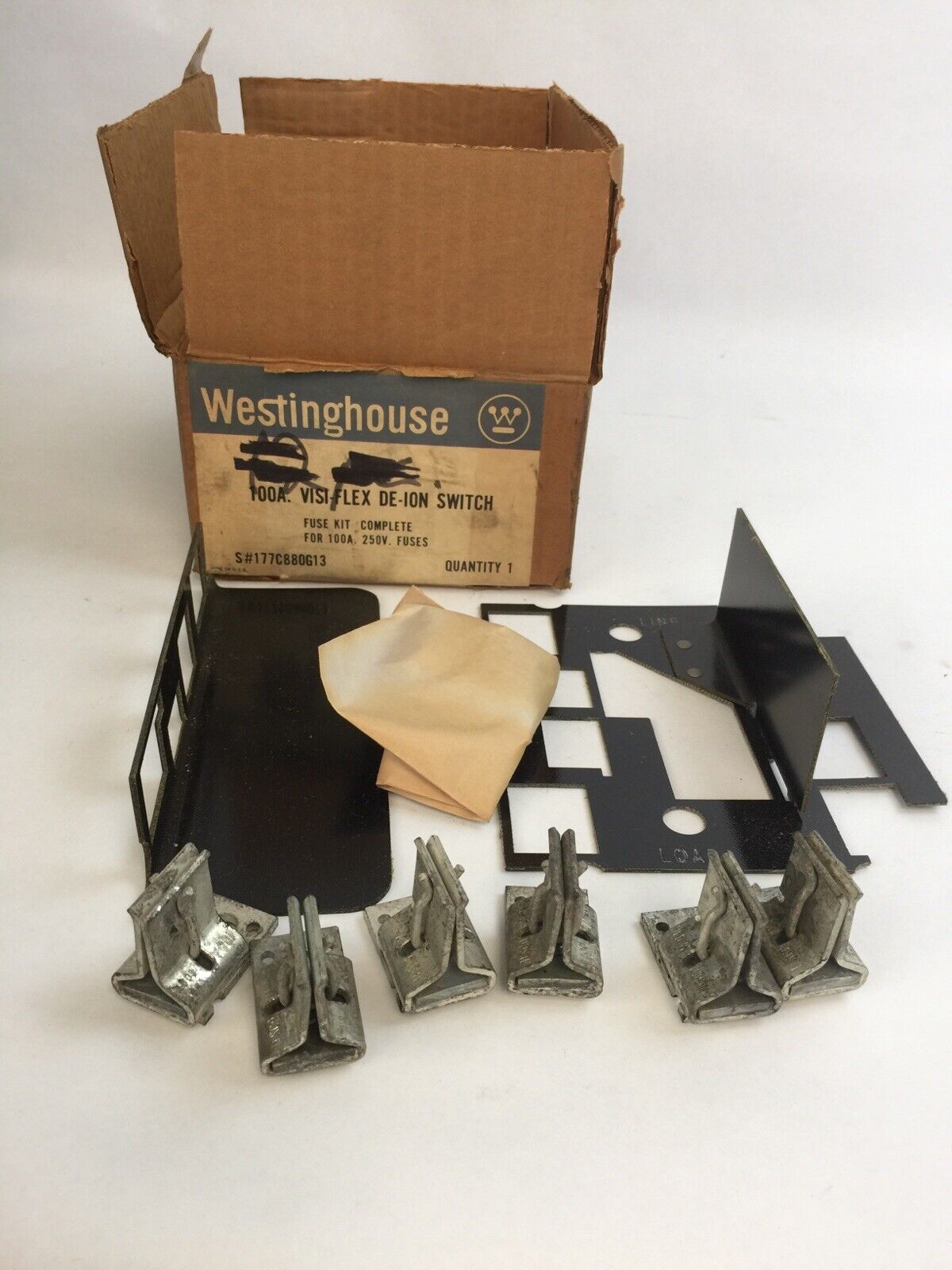 WESTINGHOUSE 177C880G13 100A VISI-FLEX DE-ION SWITCH FUSE KIT 250V FUSES