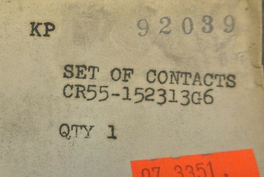 GENERAL ELECTRIC CR55-152313G6 CONTACTS SET / 1 POLE / NEW SURPLUS / 55-152313G6