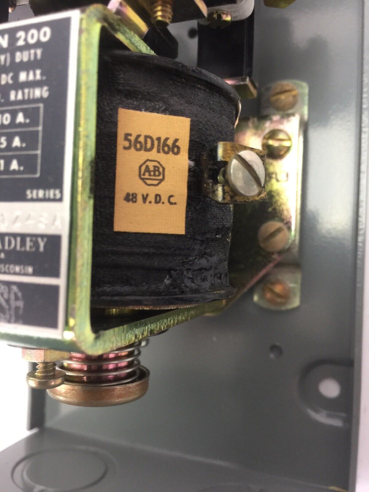 ALLEN BRADLEY 200-EX221Z48 DC CONTROL RELAY 250VDC 10A 2NO-2NC 56D166 COIL 48VDC