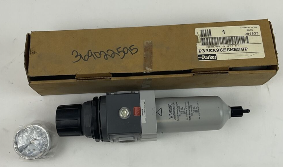 PARKER P33EA96ESMBNGP FILTER REGULATOR 0-125 PSIG