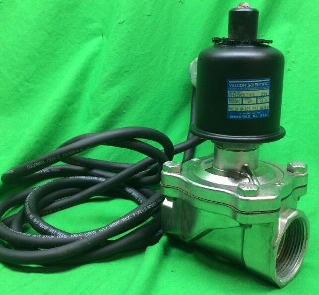 VALCOR SCIENTIFIC SV427W03L 7HJ2 1204 FLUID CONTROL VALVES 120V 0-125 PSI - USED