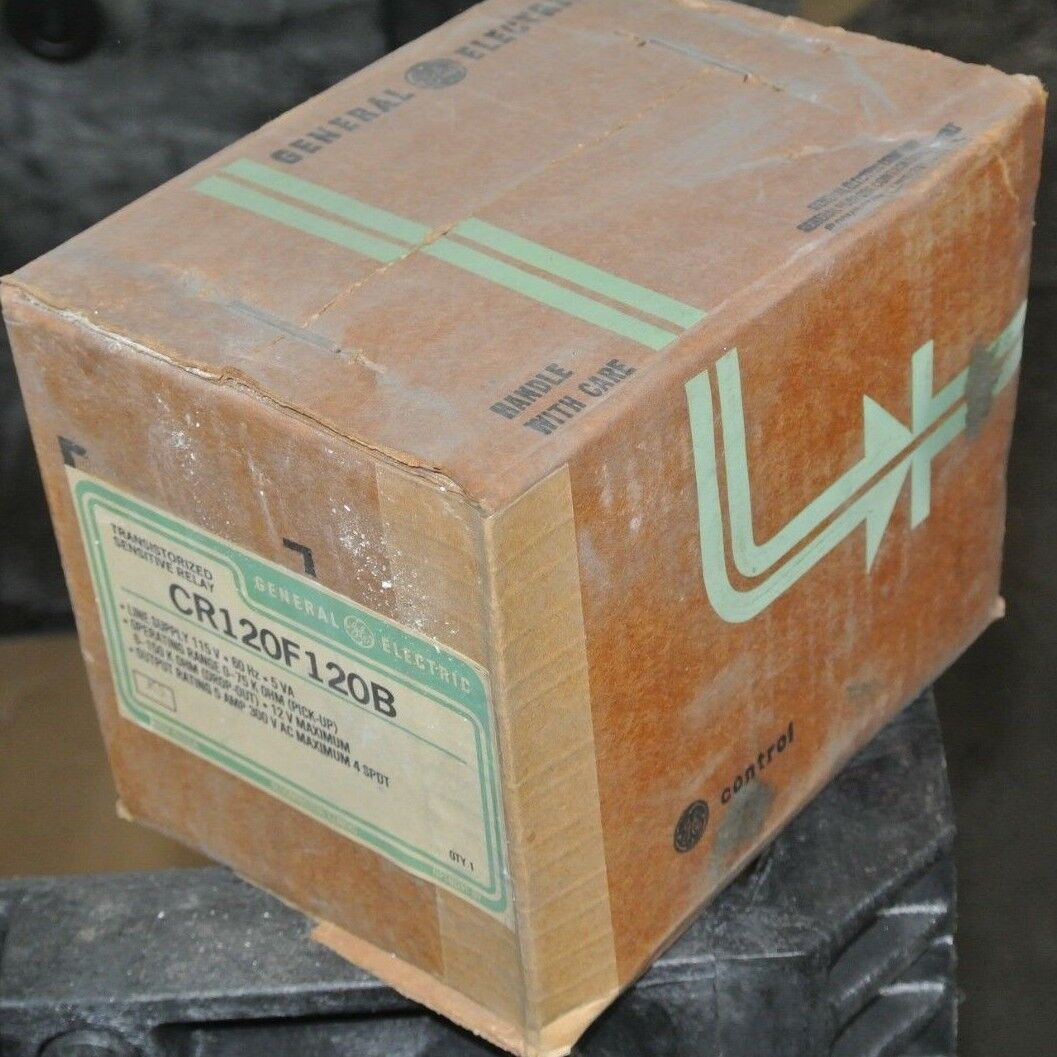 GENERAL ELECTRIC CR120F120B TRANSISTORIZED SENSITIVE RELAY 0-75 OHM NEW SURPLUS