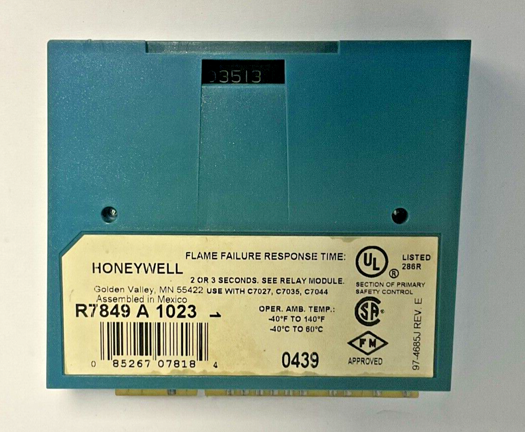 HONEYWELL R7849A1023 ULTRAVIOLET FLAME AMPLIFIER 1.25VDC REV.E